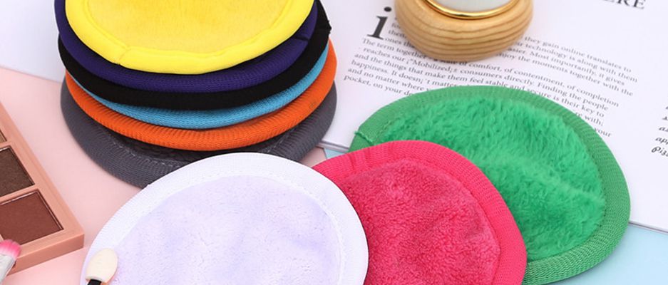 Hot Selling Multicolor Microfiber Face Makeup Remover Pads
