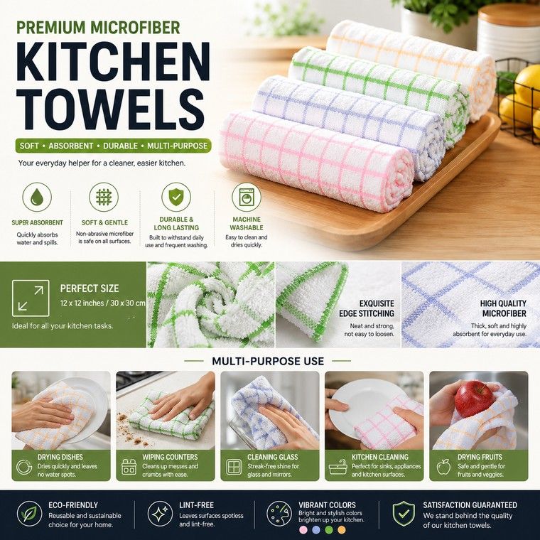 Factory wholesale price 100% cotton custom kitchen terry towel cleaning